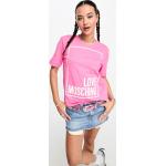 T-shirts basiques de créateur Moschino Love Moschino roses à manches courtes Taille XL classiques pour femme en promo 