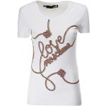 T-shirts de créateur Moschino Love Moschino blancs à manches courtes à manches courtes Taille XL look fashion pour femme 