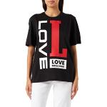 T-shirts de créateur Moschino Love Moschino noirs à manches courtes à manches courtes Taille S look fashion pour femme 
