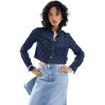 Vestes en jean de créateur Moschino Love Moschino bleus foncé à effet vieilli Tailles uniques pour femme en promo 