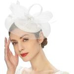 Chapeaux de mariage blancs Taille XXL look fashion pour femme 