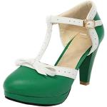Chaussures montantes vert foncé Pointure 40 look fashion pour femme 