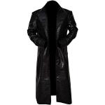 Trenchs longs noirs en cuir Taille XS look fashion pour homme 