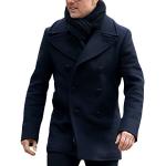 LP-FACON Tom Cruise Mission Impossible 6 Ethan Hunt Caban pour homme Bleu marine, Manteau en laine bleu marine, XL