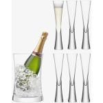 Flutes à champagne en verre souflées-bouche en lot de 6 