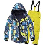 Combinaisons de ski jaunes en shoftshell imperméables coupe-vents respirantes look fashion pour garçon de la boutique en ligne Amazon.fr 