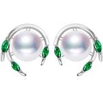 Boucles d'oreilles blanches en cristal à perles ethniques classiques pour femme 