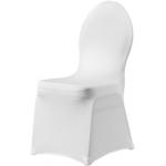 Housses de chaise blanches en tissu extensibles 