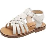 Sandales plates pour baptême blanches pour pieds larges Pointure 26 look fashion pour fille 