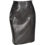 Jupes crayon noires en cuir Nappa Taille XL look fashion pour femme 