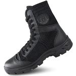 Chaussures de randonnée noires en microfibre imperméables Pointure 44 look militaire pour homme 