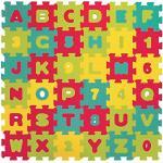 LUDI – Tapis de sol Lettres et chiffres, dès 10 mois. Puzzle géant. Lot de 36 dalles en mousse épaisses multicolores. Aide pour apprendre à lire et à compter - 1006