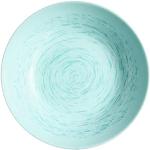 Assiettes creuses Luminarc turquoise made in France diamètre 20 cm 