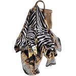 Foulards léopard de mariage noirs à effet léopard à motif animaux Tailles uniques look fashion pour femme 