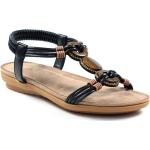 Sandales à talons noires en cuir synthétique à perles Pointure 40 pour femme 