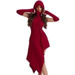 Robes rouges à manches longues à capuche à manches longues Taille S look médiéval pour femme 