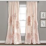 Rideaux roses en polyester Semi-transparents shabby chic 