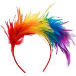 Serre-têtes plume multicolores Tailles uniques look fashion pour femme 