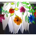 Lustres à LED blancs à fleurs en résine à motif papillons modernes 