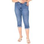 Pantacourts bleus stretch Taille XL plus size look fashion pour femme 