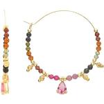 Boucles d'oreilles Luxenter multicolores en or 18 carats look fashion pour femme 