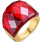 Bagues Luxenter rouges en or 18 carats look fashion pour femme 
