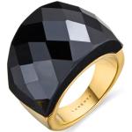 Bagues Luxenter noires en or 18 carats look fashion pour femme 