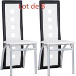 Chaises de salle à manger blanches laquées en métal en lot de 8 contemporaines 