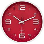 Horloges silencieuses rouges en métal modernes 