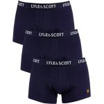 Boxers Lyle & Scott bleues foncé en lot de 3 Taille XS look fashion pour homme en promo 