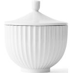 Lyngby Porcelæn - Bonbonnière, porcelaine, blanc, ø 14 cm