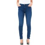 Pantalons classiques bleus en coton lavable en machine Taille XS look fashion pour femme en promo 