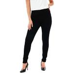 Jeans skinny noirs en coton lavable en machine Taille XXL look casual pour femme en promo 