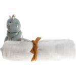 Couvertures Noukies beiges en mousseline à motif dinosaures pour bébés bio éco-responsable 50x50 cm pour bébé 