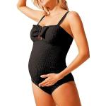 Maillots de bain de grossesse une pièce noirs avec noeuds Taille L look fashion pour femme en promo 