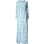Robes longues fleuries macgraw bleues à fleurs longues à manches longues à col en V Taille XS pour femme en promo 