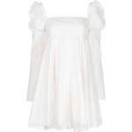 Robes de soirée courtes macgraw blanches à épaules bouffantes Taille XS pour femme 