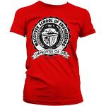 MacGyver Officially Licensed Merchandise School of Engineering Girly Tee (Red), Large