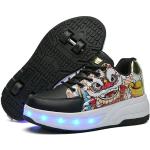 Chaussures de skate  noires lumineuses Pointure 42 look fashion pour homme 