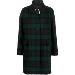 Manteaux en laine Mackintosh noirs à carreaux à manches longues à col montant Taille XS pour femme en promo 