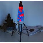 Mad Monkey Lampe à lave fusée - Bleu et rouge