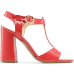 Sandales à talons Made in Italia rouges en cuir synthétique Pointure 40 avec un talon de plus de 9cm look fashion pour femme 