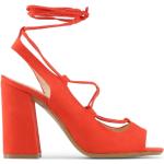 Sandales Made in Italia rouges en fibre synthétique en cuir Pointure 40 avec un talon de plus de 9cm pour femme 
