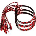 Bracelets rouges inspirations zen brésiliens fait main en lot de 3 look fashion 