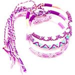 Bracelets violets inspirations zen brésiliens fait main en lot de 3 look fashion 
