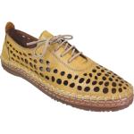 Chaussures jaunes en cuir en cuir Pointure 40 avec un talon jusqu'à 3cm pour femme 