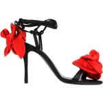 Sandales à talons Magda Butrym noires en cuir de veau à motif fleurs Pointure 40 look fashion pour femme 