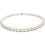 TreasureBay Superbe collier de perles d'eau douce blanches naturelles de qualité AA de 8 à 9 mm pour femmes et filles (44)