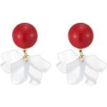 Boucles d'oreilles pendantes Coolsteelandbeyond rouges à clous look fashion pour femme 