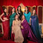 Robes de cocktail imprimé Indien à paillettes pour femme 